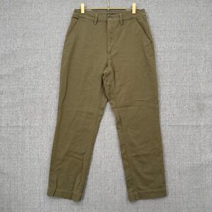 Quince Olive Green Tan Pants Sz 6 Womens‎ Straight Leg Trousers Khakis Preppy
